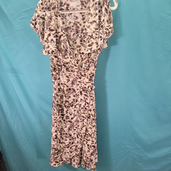 Ten Sixty Sherman Womens Floral Print Wrap Dress Medium - Picture 6 of 11